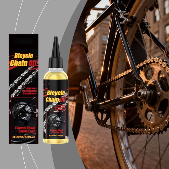 FHBVT 100ml Bicycle Chain Lubricant Bike Chain Lube Oil Long Lasting Lubrication Friction Wear Reduction All Weather Chain Life Extending for Road Mountain Bikes Cycling Chain Maintenance