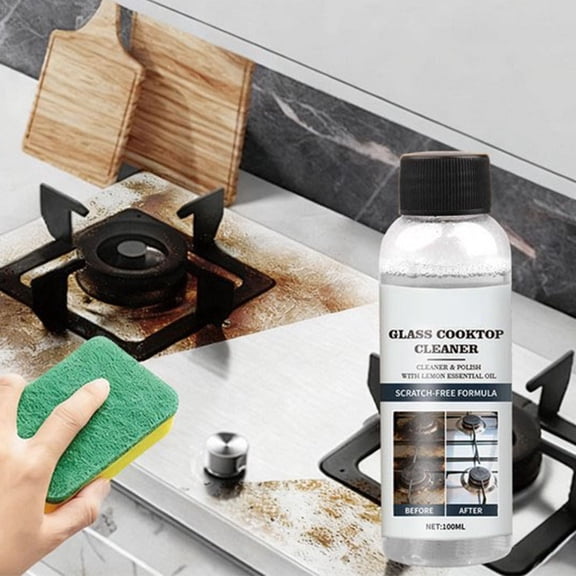 FHBVT 100ml Stove Stubborn Oil Stain Cleaner Fast Disintegration Range Hood Grease Remover Spray for Stovetops Countertops Kitchen Cooking Surfaces Holiday Dinner Party Post-Cleanup Culinary Gadget