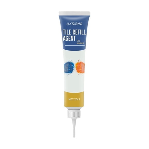 FHBVT 120ML Tile Grout White Filler Fast Drying Water-Based Formula Stain Cover Mold-Resistant Repair Renew Grout Line for Kitchen Bathroom Floor Wall Tile Indoor Home Renovation Repair Agent