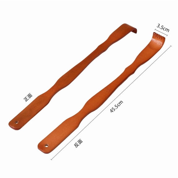 FHBVT 16.5In Bamboo Back Scratcher Long Handle Extended Reach Itch Relief Backscratcher for Hard-to-Reach Body Spots Practical Daily Self-Care Tool for Adults Men Women Home Daily Use