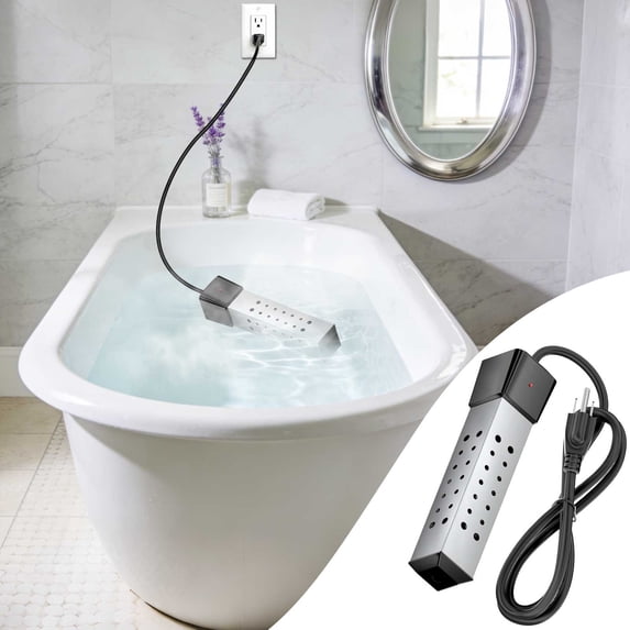 FHBVT 2000W Pool Heater Fast Heating Water Heater 304 Stainless Steel Safe Overheat Protection for Swimming Pool Bathtub Bucket Basin Mini Inflatable Pool Home Outdoor Water Heating Equipment