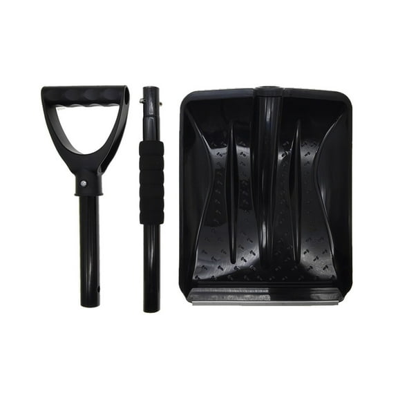 FHBVT 2024 Adjustable Car Snow Shovel Aluminum Alloy Shovel Head D-Shaped Foam Handle Multipurpose For Driveway Garden Camping Beach Snowman Building Thanksgiving Christmas New Year Snow Removal Tool