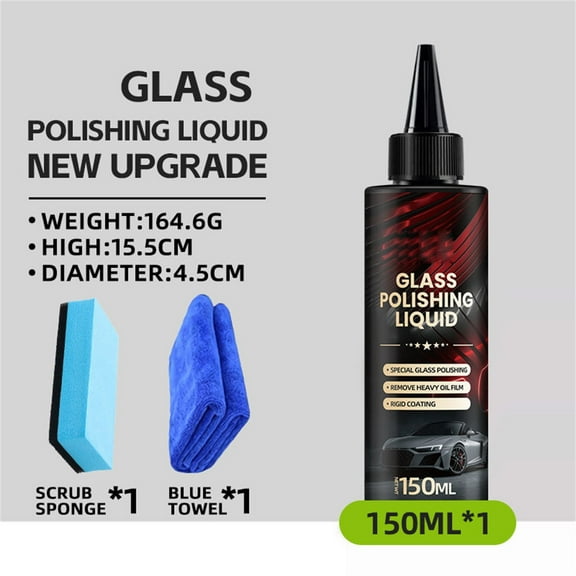 FHBVT 2025 Car Glass Repair Polishing Solution Traceless Scratch Remover Protective Transparent 150ml Easy Use Multi-surface Home Automotive Window Glass Repair Tool Effectively