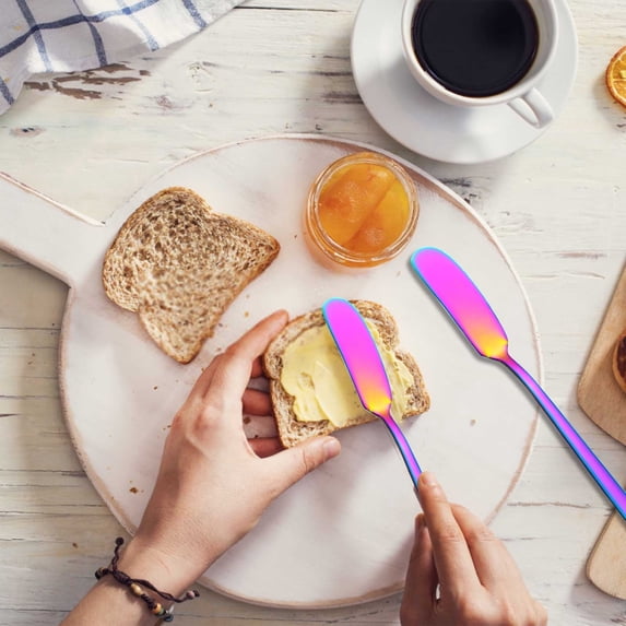 FHBVT 304 Stainless Steel Cheese Spreader,Metal Spreaders for Cream, Jelly, and Cheese, Perfect for Parties, Formal Events, Sandwich Preparation, Appetizers, Dips & Family Gatherings