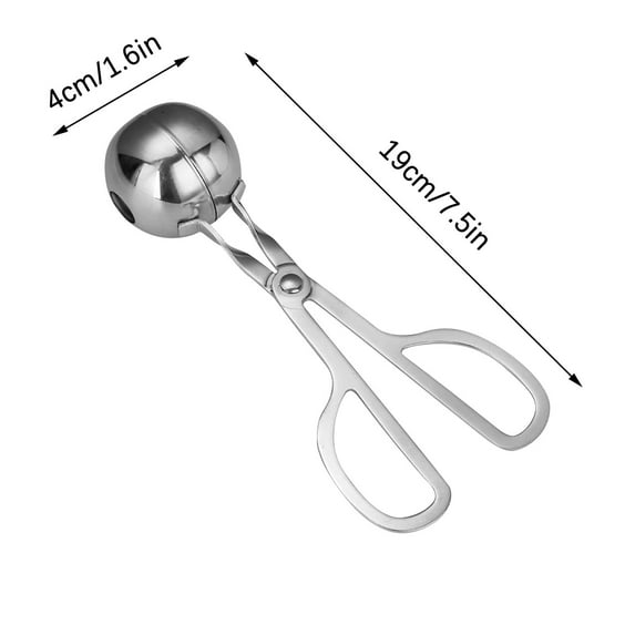 FHBVT 304 Stainless Steel Meatball Maker Clip Mold for Home Kitchen Easy to Use for Making Meatballs, Rice Balls, Cake Pops and More, Non-Stick Design for Hassle-Free Use and Cleanup Too