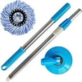 thumbnail image 1 of FHBVT 360° Rotating Telescopic Mop Handle Replacement Robust Reinforced Plastic Disc Mop Stick For Mop Bucket Cleaning System Stainless Steel Shaft For Home Floor Car Cleaning Accessory, 1 of 1