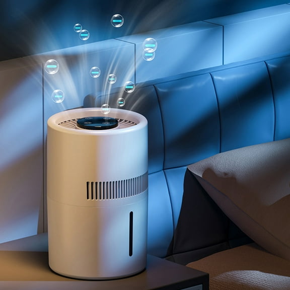 FHBVT 4L Large Cool Mist Humidifier, Purifier and Diffuser with Adjustable Mist Control, Removes Impurities, Ideal for Bedroom Office Living Room, with USB Power Supply, Ensures Optimal Air Quality
