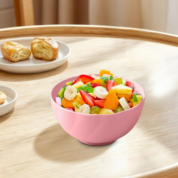 FHBVT 6 Inch Large Straw Food Bowl Lightweight Durable Student Dormitory Picnic Tableware Multipurpose Household Cereal Noodles Rice Serving Bowl Breakfast Dinner Holiday Party Essentials