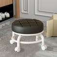 thumbnail image 1 of FHBVT 9.84In Rolling Low Stool 360 Degree Swivel Wheels Effortless Mobility Multifunctional Seat Ergonomic Comfort Design Space Saving Compact for Home Entrance Shoe Changing Sewing DIY Stool, 1 of 7
