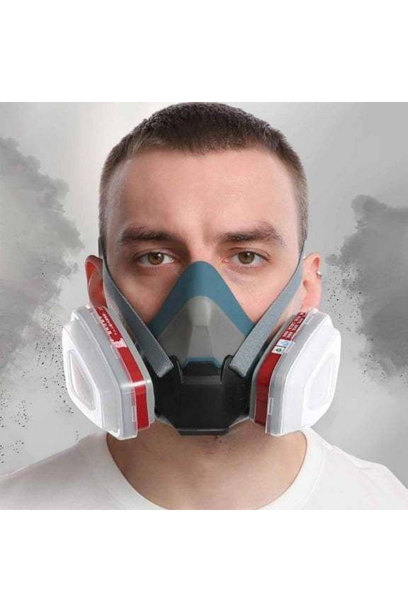 Activated Carbon Air Purifying Mask, Reusable Head Mask with Replacement Cartridge, Comfortable Adjustable Straps, Ideal for Construction and Gardening, Protects Against Harmful Gases