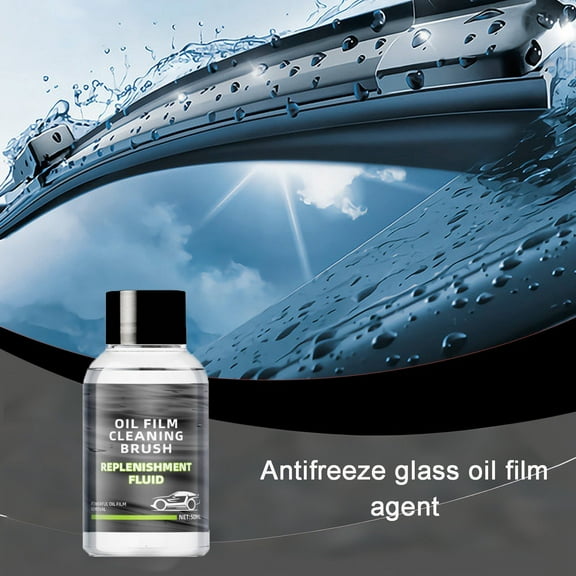 FHBVT Automotive Antifreeze Glass Oil Film Supplement 50ml Clear Vision Glass Cleaner Reduces Smears Enhances Safety Prevents Fogging for Windshields Side Windows Rearview Mirrors Car Home