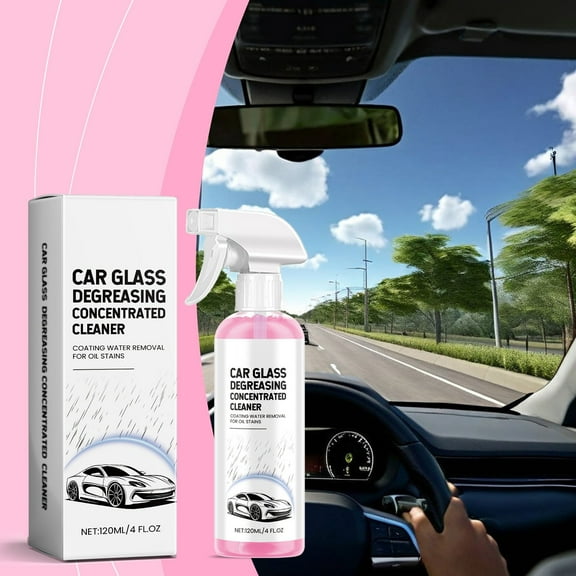 FHBVT Automotive Glass Cleaner, High-Efficiency Decontamination for Car Windows, Streak-Free, Rain-Proof Protection, Ideal for Clear Visibility, Suitable for Daily Use and All-Weather Car Care