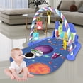thumbnail image 1 of FHBVT Baby Piano Activity Play Mat With 5 Linkable Toys 4 Play Modes Soft Colored Lights Soft Breathable Machine Washable For Infants Toddlers 0-36 Months Christmas New Year Baby Play Mat, 1 of 6