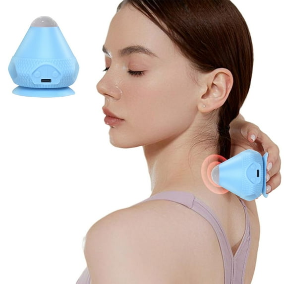 FHBVT Back Neck Shoulder Massage Ball Myofascial Release Self-Targeted Pressure Relief for Muscle Knots and Tension Suction Cup Design for Easy Use at Home Office or Gym to Relieve Stress