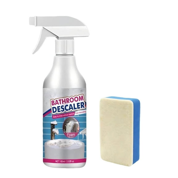 FHBVT Bathroom Cleaner 60ml, Powerful Descaler for Glass, Tile & Faucet Stain Removal, Removes Soap Scum & Limescale for Sparkling Clean Surfaces in Kitchens & Bathrooms