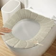 thumbnail image 1 of FHBVT Bathroom Toilet Seat Cover, Soft, Cozy, Thicker Acrylic Toilet Seat Cover, Washable and Reusable, Easy to Install, Keeps Toilet Seat Warm and Comfortable, Ideal for Winter and Bathroom Comfort, 1 of 5