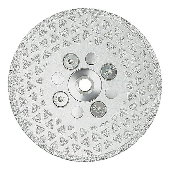 FHBVT Brazed Double-Sided Full Cutting Grinding Disc 100mm Angle Grinder Disc Floor Cutting Disc High Temperature Vacuum Brazing Steel Substrate 2.2mm Thick Fits Quartz Artificial Stone Metal Alloys