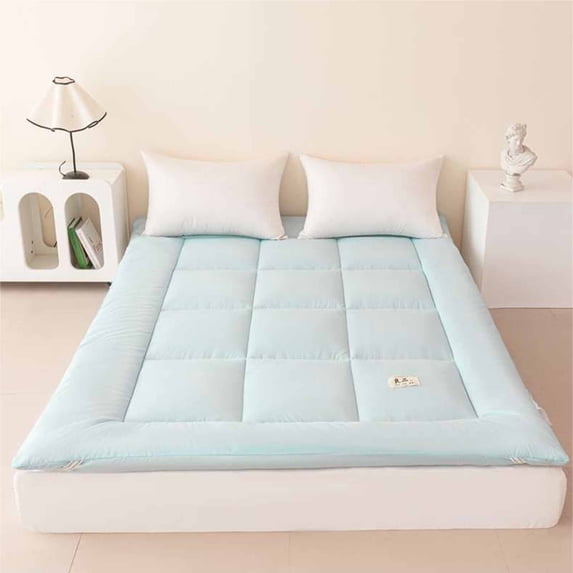 FHBVT A Class Thickened 3cm Fiber Student Mattress Water Washed Brushed Fabric Soft Padded Foldable Mattress Breathable Bed Mat for Home Dormitory Bedroom Single Double Bed Camping Travel
