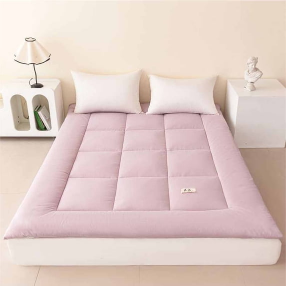 FHBVT A Class Thickened 3cm Fiber Student Mattress Water Washed Brushed Fabric Soft Padded Foldable Mattress Breathable Bed Mat for Home Dormitory Bedroom Single Double Bed Camping Travel