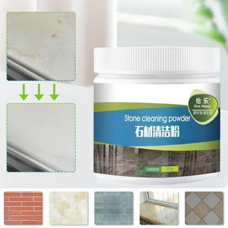 FHBVT Cleaning Powder Kitchen Quartz Stone Countertop Decontamination Polishing Scrub Stain Remover Safe for Marble Granite Limestone Travertine Tiles Holiday Home Use Efficiently