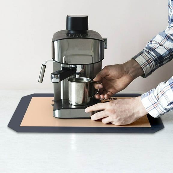 FHBVT Coffee Bar Mat Hide Stain Absorbent Rubber Drying Mat Waterproof Non-Slip Backing Easy to Clean No Watermarks Suitable for Kitchen Counter Under Coffee Maker Machine Bathroom Decor