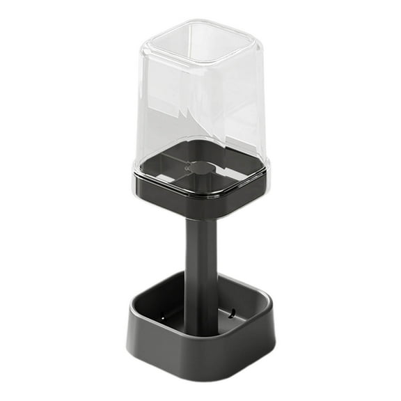 FHBVT Covered Toothbrush Holder, Stainless Steel Toothbrush Stand with Cup for Bathroom Organization, Hygienic Storage for Toothpaste and Toothbrush, Sleek Design for Home and Bathroom Décor