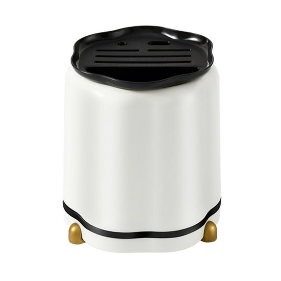 FHBVT Cream Style Knife Storage Block, 360-Degree Rotating Knife Organizer for Kitchen Utensils, Compact Design, Hygienic, Easy to Clean, Luxury Knife Block for Home and Professional Kitchens