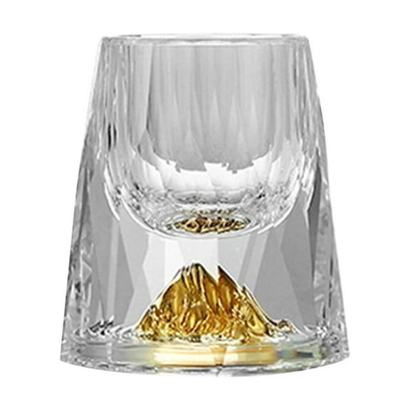 FHBVT Crystal Glass White Wine Glasses with Gold Foil Wine Tumblers, Modern Diamond-Shaped Design with Smoother-Cut Facets, Elegant and Sturdy for Red Wine, Whiskey, Special Occasions, Easy to Clean