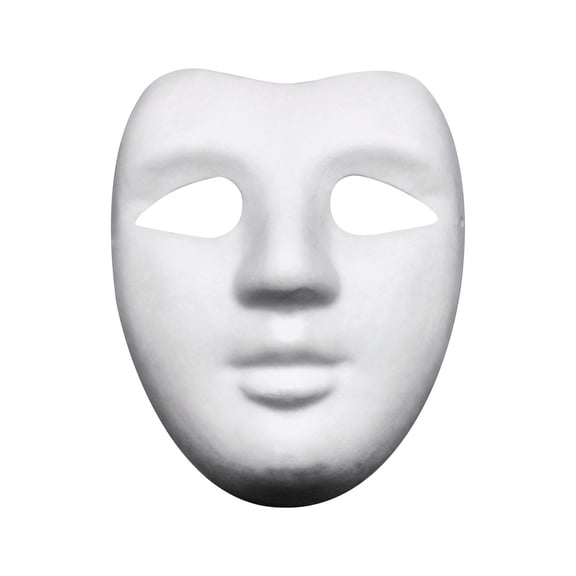 FHBVT DIY Crafts White Paper Pulp Mask 10pcs Blank Unpainted Mask with Elastic Band Easy Color Art Mask for Birthday Carnival Halloween Masquerade Role Play Stage Show Photo Shoot Art Craft Accessory