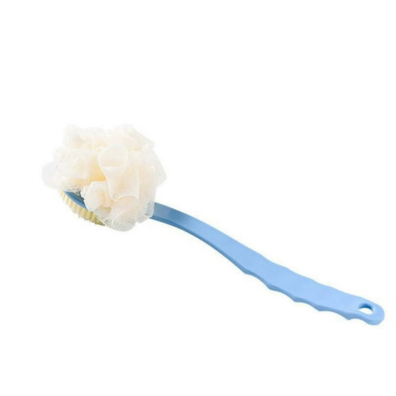 FHBVT Double Sided Bath Brush with Long Handle, Soft Bristles for Back Scrubbing, Exfoliating, and Circulation Boosting, Ideal for Men and Women, Comfortable for Daily Use