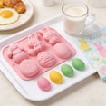 thumbnail image 1 of FHBVT Easter Bunny Egg Silicone Cake Baking Mold 7.71In Food-Grade High Temp Resistant Three-Dimensional Shape Easy Clean Foldable for Easter Holiday Cake Dessert Baking Decor Party Favors, 1 of 6