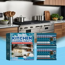 FHBVT Effervescent Cleaning Tablets, Powerful Stain Remover for Tea, Scale, & Grease, Easy-to-Use Cleaning Solution, Ideal for Kitchenware, Household Stains, and Stubborn Oil Residue