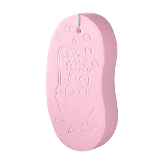 FHBVT Exfoliating Bath Sponge Super Soft Body Scrubber, Gentle Deep Cleansing Dead Skin Removal for Adults Men Women, High-Density Reusable Sponge with Lanyard for Bathroom Shower Spa