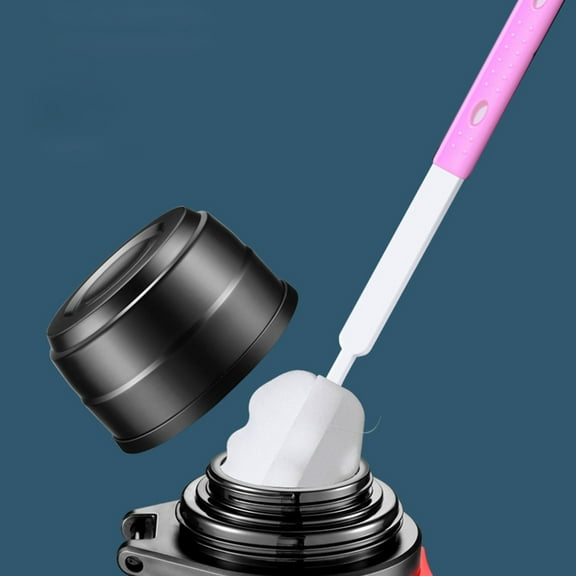 FHBVT Extended Jug Cleaning Brush, Retractable Bottle and Mug Cleaning Brush, 360° Sponge Head for Stubborn Stains, Ideal for Kitchen, Travel Mugs & Water Bottles Cleaning