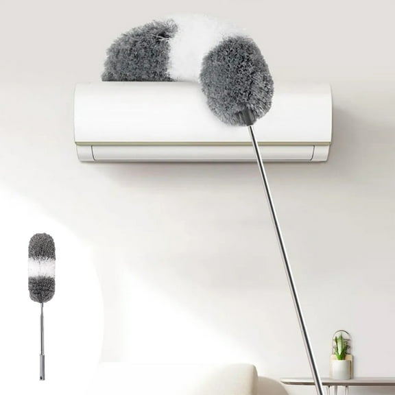 FHBVT Extended Telescopic Hair Duster, Ceiling and Roof Cleaning Duster, High-Reach Dusting Tool with Flexible Feathers, Lightweight Ergonomic for Easy Storage Cleaning More Efficient Effective