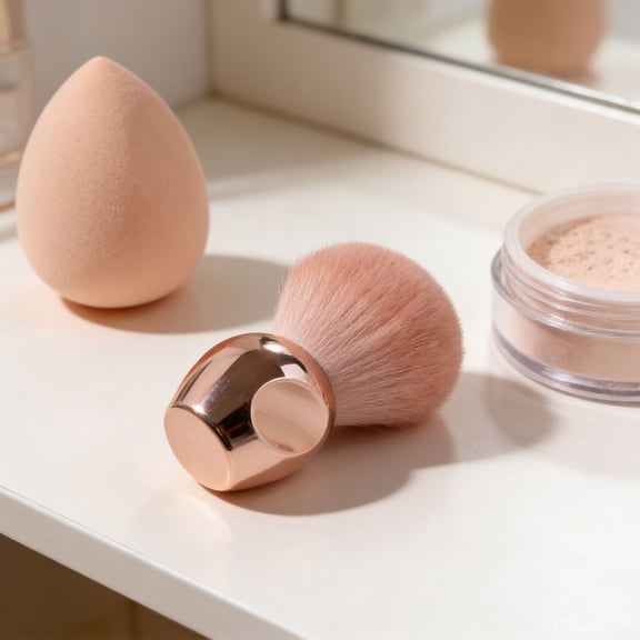 FHBVT Extra Large Soft Bristled Makeup Brush Body Face Powder Brush Fast Makeup Applicator Tanner Brush for Daily Makeup Travel Cosmetic Tool Women Makeup Accessory Body Tanner Tool