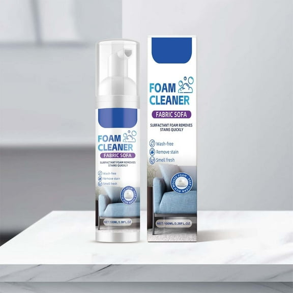 FHBVT Fabric Sofa Cleaner, 100ml Foam Cleaner for Upholstery and Curtains, Deep Stain Removal and Odor Elimination, Safe and Eco-Friendly Cleaning Solution, Perfect for Home and Office Use