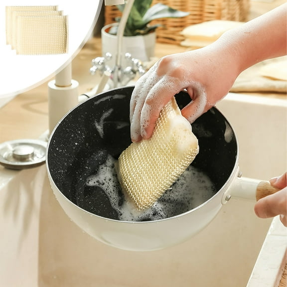 FHBVT Fibre Dishwashing Cloth, Highly Absorbent Kitchen Sponge, Reusable & Eco-Friendly, Perfect for Dishwashing, Countertops & Appliance Cleaning, Ideal for Wet & Dry Applications