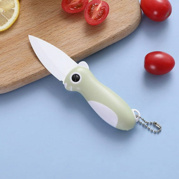 FHBVT Foldable Ceramic Knife, Compact Sharp Fruit Knife for Vegetables, Convenient for Home Outdoor Use, High-Quality Ceramic Blade for Precise Cutting, Comfortable Grip for Easy Handling Storage