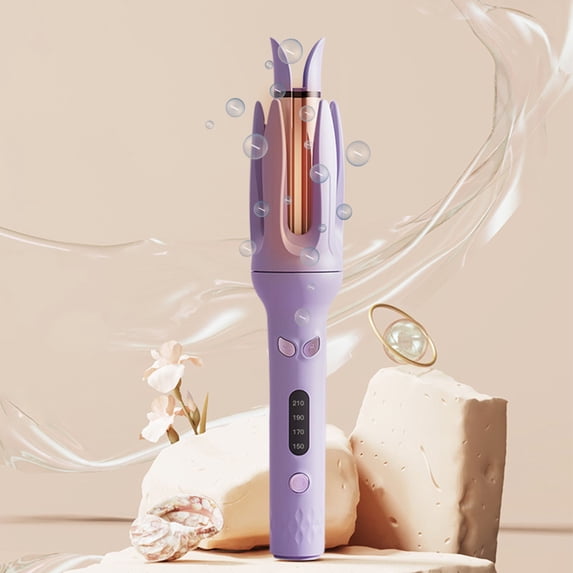 FHBVT Fully Automatic Curling Stick Temperature Controlled Portable Lazy Rotating Curler Negative Ion Ceramic Curling Iron Anti-Tangle Hair Styling Tool for Home Salon Travel Hair Tool Holiday Gift