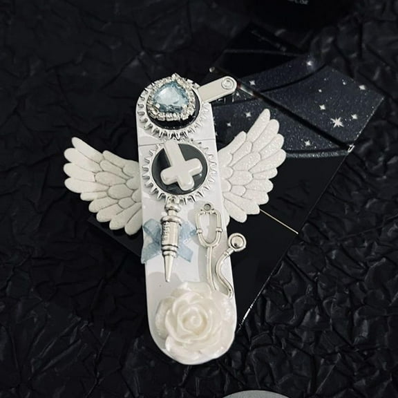 FHBVT Gothic Style Wing Metal Butane Lighter Windproof Side-Slide Ignition Alloy Body Refillable For Adults Collection Decoration Camping BBQ Birthday Valentine’s Day Christmas New Year Gift Lighter