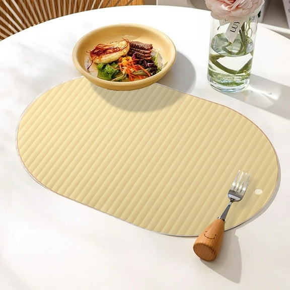 FHBVT Heat Resistant Non-Slip Dining Mat, Protects Surfaces from Heat and Spills, Easy to Clean, Flexible Rollable for Compact Storage, Perfect for Dining Tables Kitchen Countertops Outdoor Settings