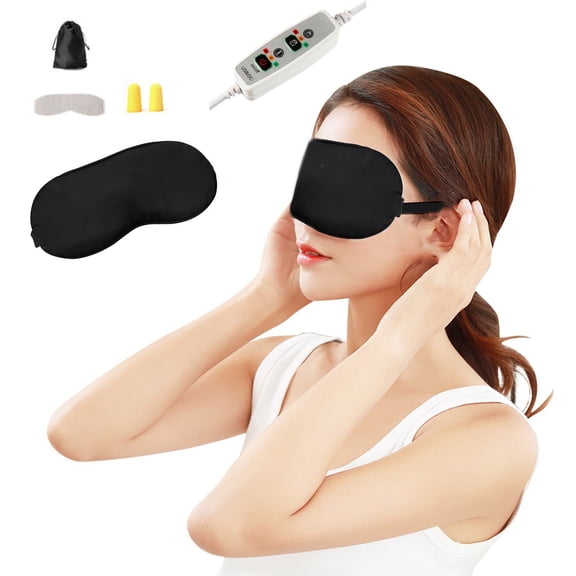FHBVT Heated Eye Mask, USB-Powered Warm Compress for Dry Eyes, Adjustable Temperature and Timer Control, Ideal for Sleeping, Relaxation, Stress Relief, Travel-Friendly for Comfort Anywhere