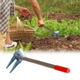 thumbnail image 1 of FHBVT Heavy-Duty Forged Steel Multifunctional Gardening Hoe Serrated Weeding Rake Digging Shovel Sturdy Handle for Vegetable Flower Planting Soil Loosening Digging Farm Garden Yard Cultivation Tool, 1 of 5