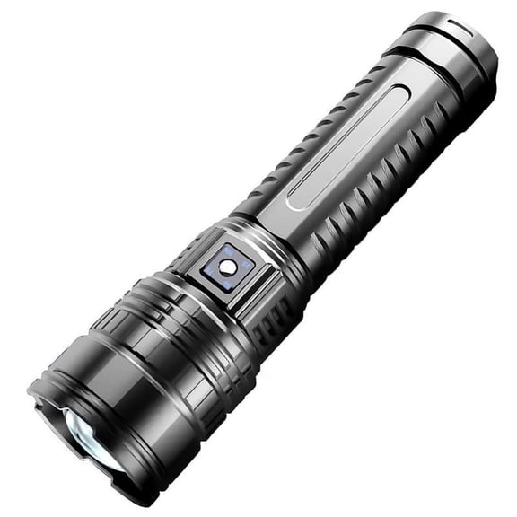 FHBVT High Power Long Range LED Flashlight Telescopic Zoom Focusing 3-Gear Brightness Adjustment Waterproof Portable Torch for Camping Hiking Night Fishing Home Emergency Outdoor Adventure Tool