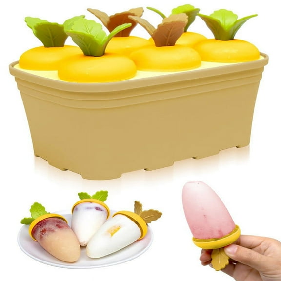 FHBVT Ice Cream Popsicle Mold, DIY Homemade Frozen Treats Maker, Multi-Compartment Ice Block Box for Summer Dessert Popsicles, Reusable Non-Stick Mold for Family Kids Party Fun Kitchen Gift