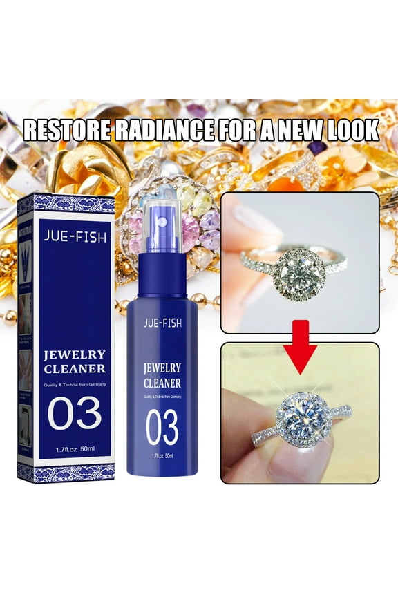 Jewelry Cleaner, Diamond Ring and Necklace Cleaner, Gold and Gemstone Rust Remover for Shiny Jewelry, Safe Non-Toxic Formula for Cleaning Rings, Earrings, Bracelets