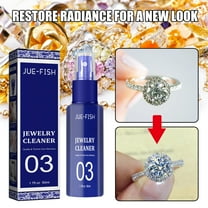 FHBVT Jewelry Cleaner, Diamond Ring and Necklace Cleaner, Gold and Gemstone Rust Remover for Shiny Jewelry, Safe Non-Toxic Formula for Cleaning Rings, Earrings, Bracelets