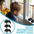 thumbnail image 1 of FHBVT Kids Safe Sliding Window Door Lock Restrictor Sturdy Alloy No-Drill Adjustable Lock Catch for Vertical Horizontal Sliding Windows Doors Home Child Safety Security Protection Tool 3-Pack, 1 of 6