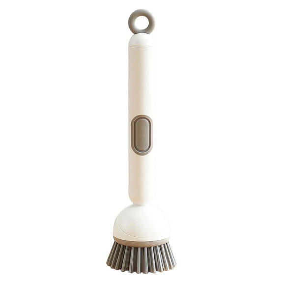 FHBVT Kitchen Long-Handled Cleaning Brush, Multi-Functional Rotary Pot Brush, Liquid-Adding Feature for Non-Stick and Oil-Resistant Cleaning, Easy Scrubbing for Pots, Pans, and Sinks